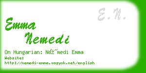 emma nemedi business card